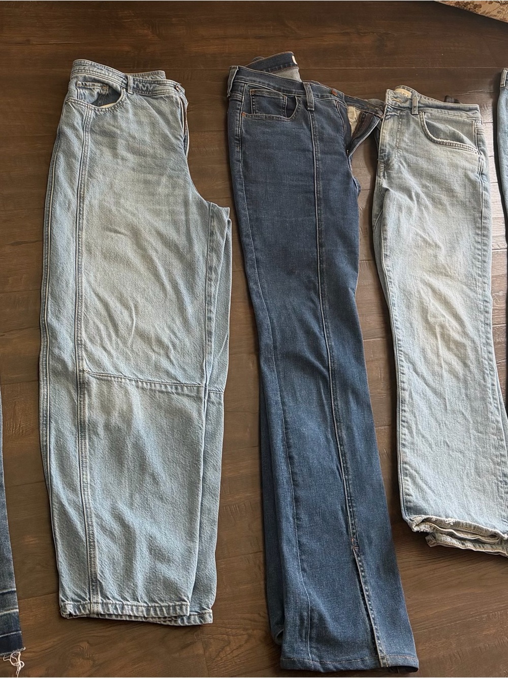 Multiples Women's Bootcut Jeans in Light Blue and Dark Blue Washes